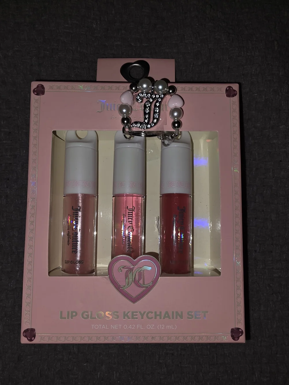 Juicy Couture Pink Lip Gloss Keychain Set - 3-Pack $15 NWT